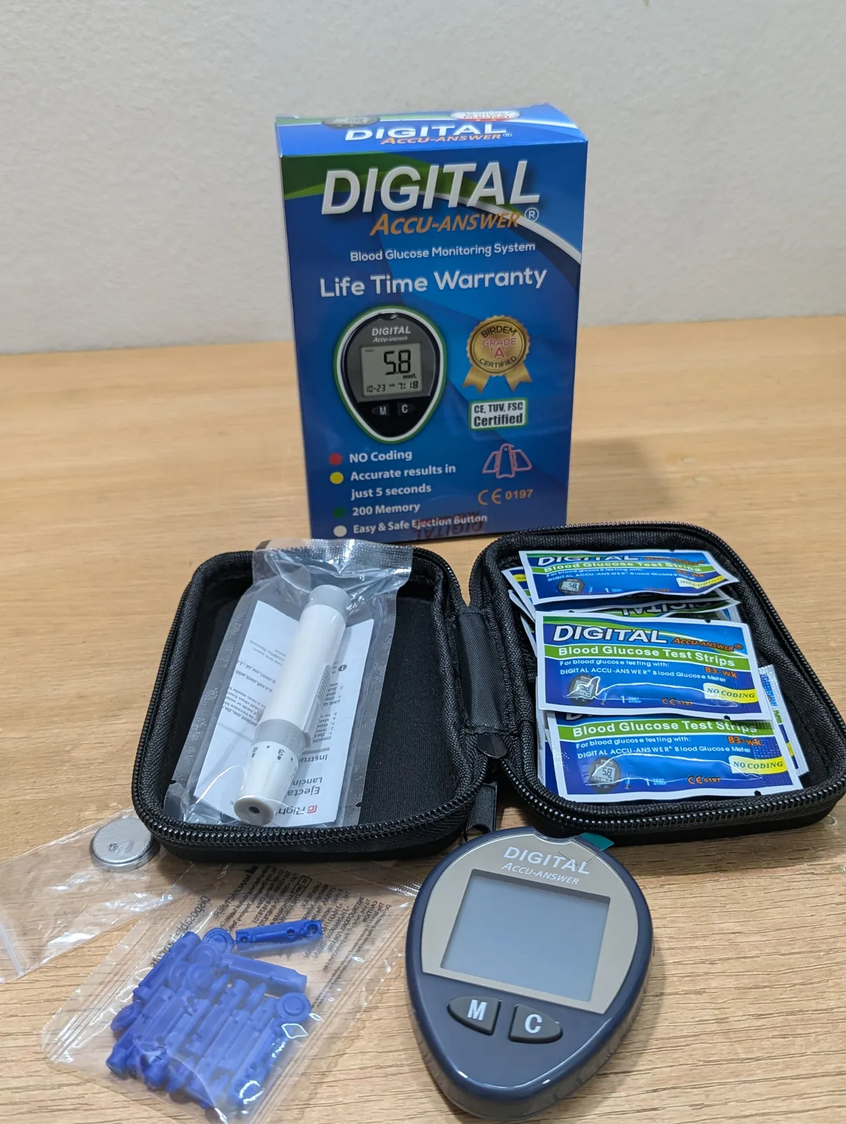 DIGITAL ACCU-ANSWER Blood Glucose Monitoring System