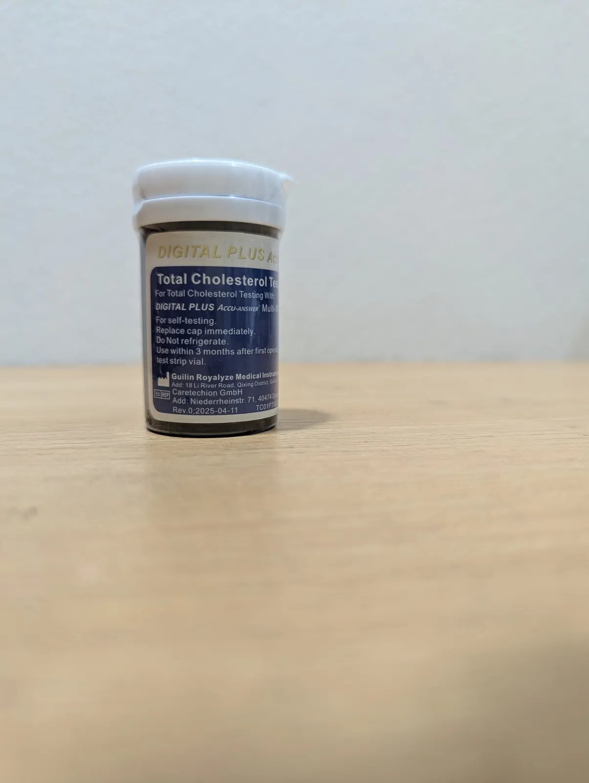 DIGITAL PLUS Accu-ANSWER Total Cholesterol Test Strips (TC) – 25 Test Strips