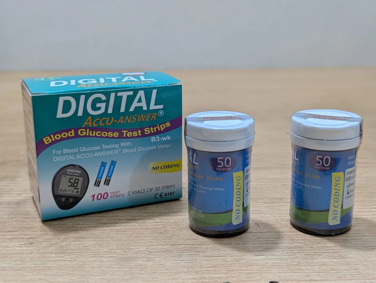 Digital Accu-Answer Blood Glucose Test Strips – 50 Pcs Test Strips Per Vial